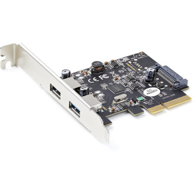 StarTech.com USB Adapter - PCI Express x4 - Plug-in Card - 2 USB Port(s) - 1 SATA Port(s) - UASP Support - PC, Linux, Mac
