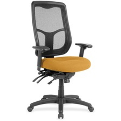 Eurotech Apollo Synchro-tilt Task Chair - Mesh Back Material - Yellow - Armrest - 1 Each