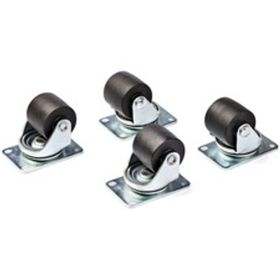 StarTech.com Wheel/Caster Set - 2" Diameter - 552.50 lb Load Capacity - Plastic, Rubber, Steel - Black, Silver - 4 / Set