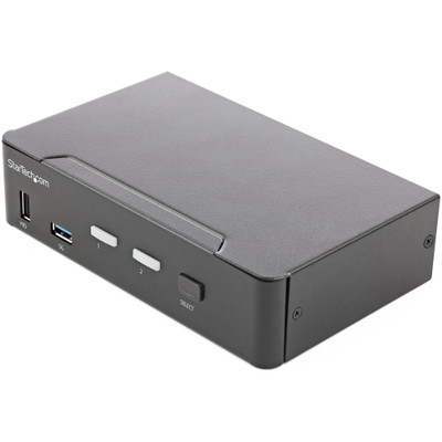 StarTech.com KVM Switch - 2 Computer(s) - 1 Local User(s) - 3840 x 2160 - 9 x USB - 3 x HDMI - 1U - Desktop - TAA Compliant