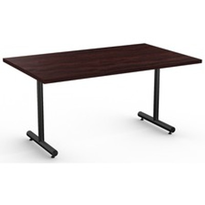 Special-T Kingston Training Table Component - Espresso Rectangle Top - Black T-shaped Base - 60" Table Top Length x 30" Table Top Width - 29" Height - Thermofused Laminate (TFL) Top Material - 1 Each