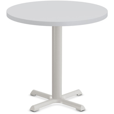 Special-T StarX-2 Dining Table - Gray Round Top - Gray, Powder Coated Base - 36" Table Top Diameter - 42" Height - Assembly Required - Thermofused Laminate (TFL) Top Material - 1 Each