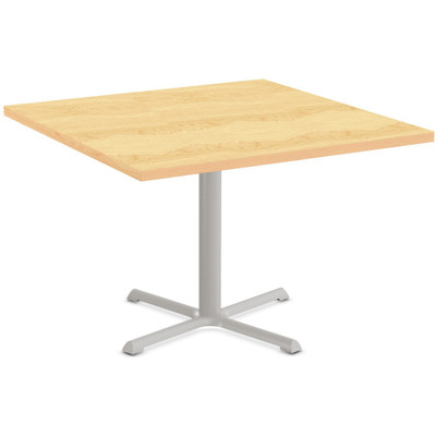 Special-T StarX-2 Dining Table - Crema Maple Square Top - Gray, Powder Coated Base - 36" Table Top Length x 36" Table Top Width - 29" Height - Assembly Required - Thermofused Laminate (TFL) Top Material - 1 Each