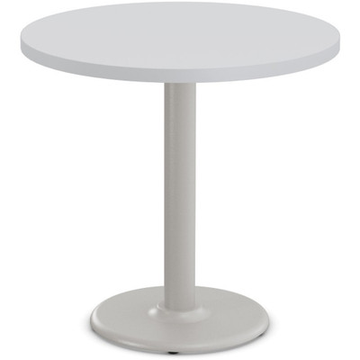 Special-T Cantina-2 Dining Table - Gray Round Top - Fog Gray, Powder Coated Base - 36" Table Top Diameter - 29" Height - Assembly Required - Thermofused Laminate (TFL) Top Material - 1 Each
