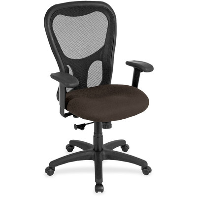 Eurotech Apollo Synchro High Back Chair - Java Seat Color - Fabric Seat Material - Black Back Color - Black Frame Color - High Back - 5-star Base - Dillon Java - Armrest - 1 Each