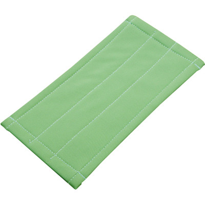 Unger Aluminum Pad Holder Microfiber Cleaning Pad - Rectangle8" Width - Cleaning, Glass - MicroFiber - Green - 1 Each