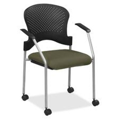 Eurotech breeze FS8270 Stacking Chair - Fern Seat Color - Fabric Seat Material - Fern Back Color - Gray Frame Color - Steel Frame Material - Four-legged Base - 1 Each