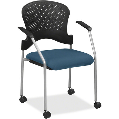 Eurotech Breeze Chair with Casters - Graphite Seat Color - Fabric Seat Material - Graphite Back Color - Gray Frame Color - Steel Frame Material - Four-legged Base - 1 Each