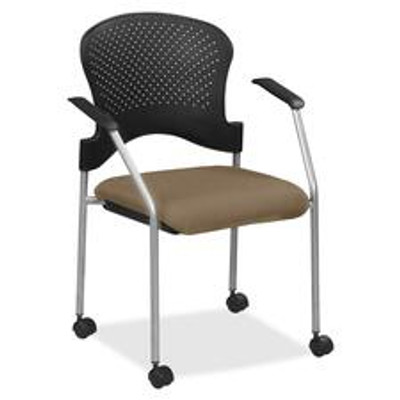 Eurotech Breeze Chair with Casters - Roulette Seat Color - Fabric Seat Material - Roulette Back Color - Gray Frame Color - Steel Frame Material - Four-legged Base - 1 Each