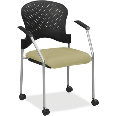 Eurotech Breeze Chair with Casters - Cocoa Seat Color - Fabric Seat Material - Cocoa Back Color - Gray Frame Color - Steel Frame Material - Four-legged Base - 1 Each