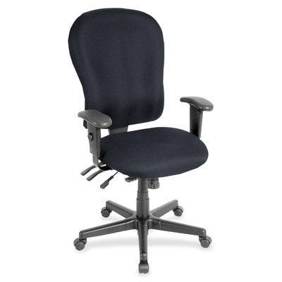 Eurotech 4x4 XL FM4080 High Back Executive Chair - Midnight Seat Color - Fabric Seat Material - Midnight Back Color - Fabric Back Material - 5-star Base - 1 Each