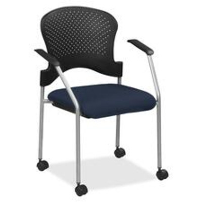 Eurotech breeze FS8270 Stacking Chair - Cadet Seat Color - Fabric Seat Material - Cadet Back Color - Gray Frame Color - Steel Frame Material - Four-legged Base - Forte Cadet - 1 Each