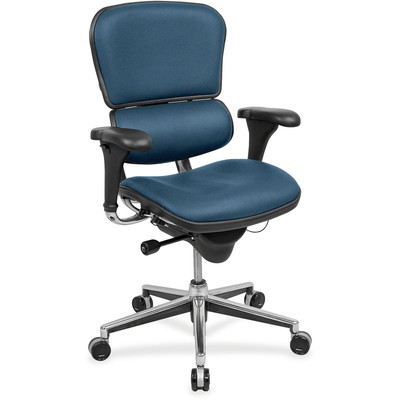 Eurotech ergohuman LE10ERGLO Mid Back Management Chair - Sapphire Seat Color - Destiny Fabric Seat Material - Sapphire Back Color - Destiny Fabric Back Material - 5-star Base - 1 Each