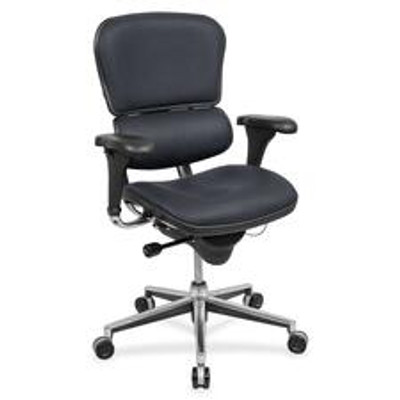 Eurotech ergohuman LE10ERGLO Mid Back Management Chair - Azurean Seat Color - Fuse Fabric Seat Material - Azurean Back Color - Fuse Fabric Back Material - 5-star Base - 1 Each