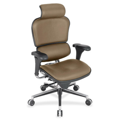 Eurotech Ergohuman Leather Executive Chair - Toast Seat Color - Tangent Fabric Seat Material - Toast Back Color - Tangent Fabric Back Material - 5-star Base - 1 Each