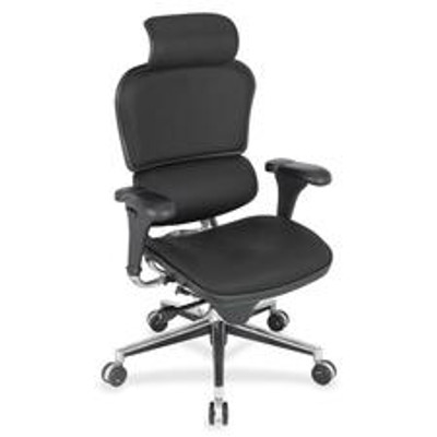Eurotech ergohuman LE9ERG High Back Executive Chair - Tuxedo Seat Color - Expo Fabric Seat Material - Tuxedo Back Color - Expo Fabric Back Material - 5-star Base - 1 Each