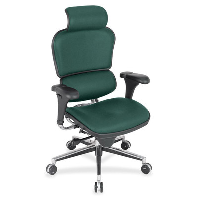 Eurotech Ergohuman Leather Executive Chair - Chive Seat Color - Forte Fabric Seat Material - Chive Back Color - Forte Fabric Back Material - 5-star Base - 1 Each