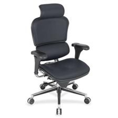 Eurotech Ergohuman Leather Executive Chair - Azurean Seat Color - Fuse Fabric Seat Material - Azurean Back Color - Fuse Fabric Back Material - 5-star Base - 1 Each