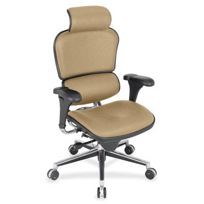 Eurotech Ergohuman Leather Executive Chair - Beige Seat Color - Perfection Fabric Seat Material - Beige Back Color - Perfection Fabric Back Material - 5-star Base - 1 Each