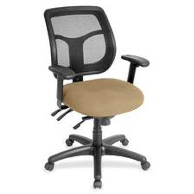 Eurotech Apollo MFT9450 Task Chair - Beige Seat Color - Fabric Seat Material - Black Back Color - Black Frame Color - 5-star Base - Perfection Beige - 1 Each