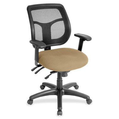 Eurotech Apollo MFT9450 Task Chair - Beige Seat Color - Fabric Seat Material - Black Back Color - Black Frame Color - 5-star Base - Perfection Beige - 1 Each