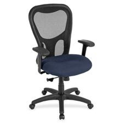 Eurotech Apollo MM9500 Highback Executive Chair - Blueberry Seat Color - Fabric Seat Material - 5-star Base - 1 Each