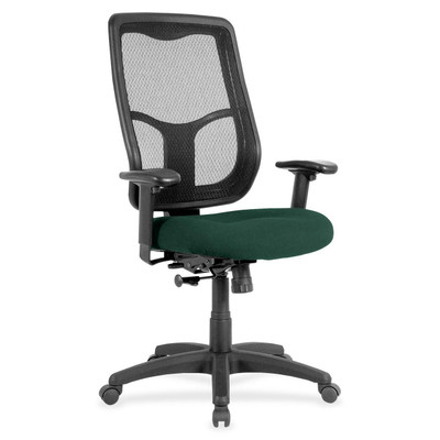 Eurotech Apollo High Back Synchro Task Chair - Forest Seat Color - Fabric Seat Material - 5-star Base - Insight Forest - 1 Each