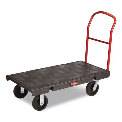 Heavy-duty Platform Truck Cart, 2,000 Lb Capacity, 24 X 48 Platform, Black