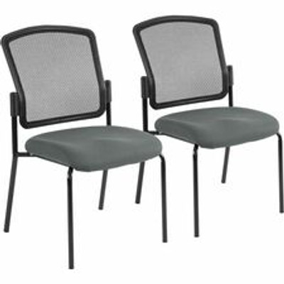 Eurotech Dakota 2 7014 Guest Chair - Fog Seat Color - Fabric Seat Material - Steel Frame Material - Four-legged Base - Expo Fog - 2 / Carton