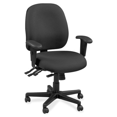 Eurotech 4x4 49802A Task Chair - Charcoal Seat Color - Leather Seat Material - Charcoal Back Color - Leather Back Material - 5-star Base - 1 Each