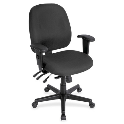 Eurotech 4x4 498SL Task Chair - Charcoal Seat Color - Fabric Seat Material - Charcoal Back Color - Fabric Back Material - 5-star Base - 1 Each