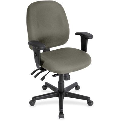 Eurotech 4x4 498SL Task Chair - Stone Seat Color - Fabric Seat Material - Stone Back Color - Fabric Back Material - 5-star Base - 1 Each