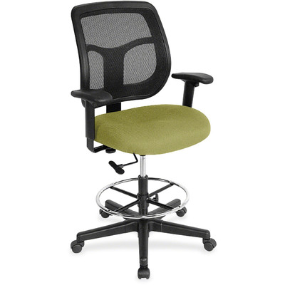 Eurotech Apollo DFT9800 Drafting Stool - Emerald Seat Color - Fabric Seat Material - 5-star Base - 1 Each
