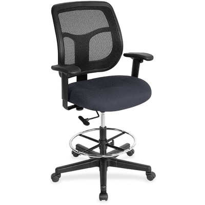 Eurotech Apollo DFT9800 Drafting Stool - Azurean Seat Color - Fabric Seat Material - 5-star Base - 1 Each