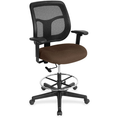 Eurotech Apollo DFT9800 Drafting Stool - Mudslide Seat Color - Fabric Seat Material - 5-star Base - Canyon Mudslide - 1 Each