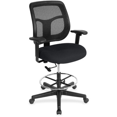 Eurotech Apollo DFT9800 Drafting Stool - Ebony Seat Color - Fabric Seat Material - 5-star Base - Insight Ebony - 1 Each