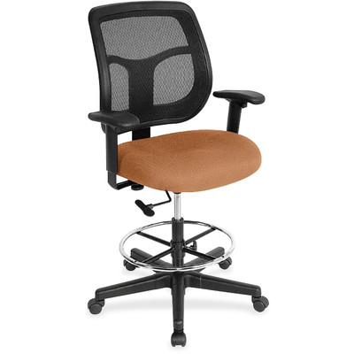 Eurotech Apollo DFT9800 Drafting Stool - Sand Seat Color - Fabric Seat Material - 5-star Base - 1 Each