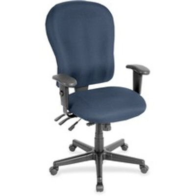 Eurotech 4x4 XL FM4080 High Back Executive Chair - Navy Seat Color - Fabric Seat Material - Navy Back Color - Fabric Back Material - 5-star Base - 1 Each
