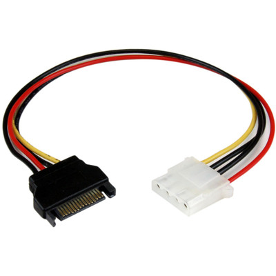 StarTech.com 12in SATA to Molex LP4 Power Cable Adapter - F/M - For Hard Drive - 18 Gauge - 12" Cord Length - SATA / Molex - 1 Each