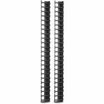 APC by Schneider Electric Vertical Cable Manager for NetShelter SX 600mm Wide 48U (Qty 2) - Cable Manager - Black - 6U Rack Height - 1 Each - TAA Compliant
