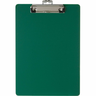Officemate Low-profile Clip Plastic Clipboard - 8 1/2" x 11" Sheet Size - Plastic - Green - 1 Each