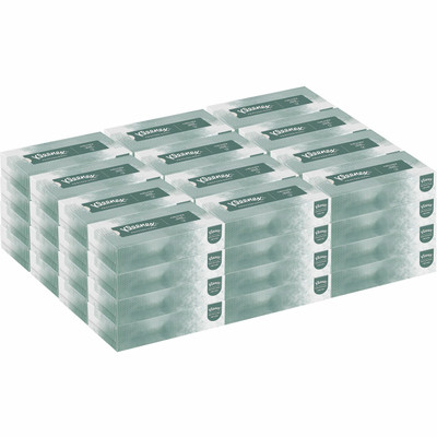 Kleenex Professional Naturals Facial Tissue for Business - 8.30" Width x 7.80" Length - White - Fiber, Fiber - 125/Box - 48 / Carton