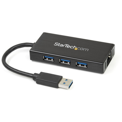 StarTech.com Aluminum USB 3.0 Hub w/ GbE Adapter - USB 3.0 Type A - External - 3 USB Port(s) - 1 Network (RJ-45) Port(s) - 3 USB 3.0 Port(s) - PC, Mac, Linux, ChromeOS