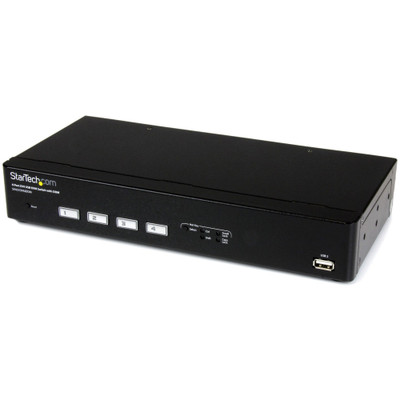 StarTech.com KVM Switch - 4 Computer(s) - 1 Local User(s) - 1920 x 1200 - 1 x Network (RJ-45) - 8 x USB - 5 x DVI - Desktop - TAA Compliant