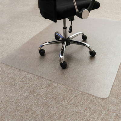 Floortex Enhanced Polymer Rectangular Chair Mat for Carpets up to 3/8" - 30" x 48" - Home, Office, Carpet - 48" Length x 30" Width x 0.087" Depth x 0.087" Thickness - Rectangular - Polymer - Clear - 1 Each - TAA Compliant