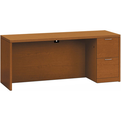 HON Valido H115903R Pedestal Credenza - 29.5" Height x 72" Width x 24" Depth - 2 x File Drawer(s)Right Side - Ribbon Edge - Finish: Bourbon Cherry