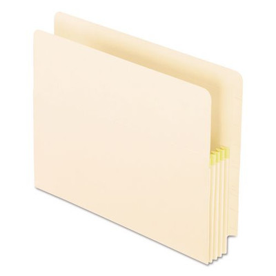 Convertible End Tab File Pockets, 3.5" Expansion, Letter Size, Manila, 25/box