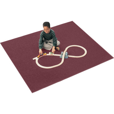 Carpets for Kids&reg; Solid Color Mt. St. Helens 6'x9' Rug - Kids - 72" Length x 108" Width - Rectangle - Cranberry