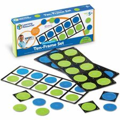 Learning Resources Giant Magnetic Ten-frame Set - Theme/Subject: Learning - Skill Learning: Visual, Addition, Subtraction, Number, Operation, Counting, Algebra, Cardinality - 5+ - 4 / Set