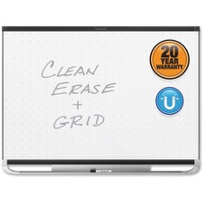 Quartet Prestige 2 Total Erase Magnetic Whiteboard - 72" (6 ft) Width x 48" (4 ft) Height - White Surface - Black Aluminum Frame - Horizontal - Magnetic - 1 Each